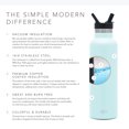 thumbnail image 2 of Simple Modern 17oz Ascent Water Bottle With Straw Lid - Stainless Steel Hydro Tumbler Flask - Double Wall Vacuum Insulated Small Reusable Metal Leakproof -Seaside, 2 of 7