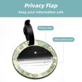 thumbnail image 3 of 2Pcs Leather Round Floral Plant Cruise Luggage Tag with Privacy Cover and Name ID Tag - Suitable for Travel Handbags Backpacks School Bags Luggage Tags, 3 of 7
