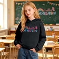 thumbnail image 2 of XAOFW Girls Back To School Hoodies Long Sleeve Letter Print Hooded Sweatshirt Loose Fit Pullover Hoodies For Daily Wear And Outdoor Activities Breathable Tops 3-4 Years, 2 of 7