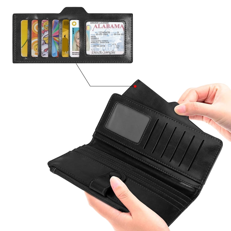 KAWELL Wallets for Women Leather Card Holder with RFID Blocking