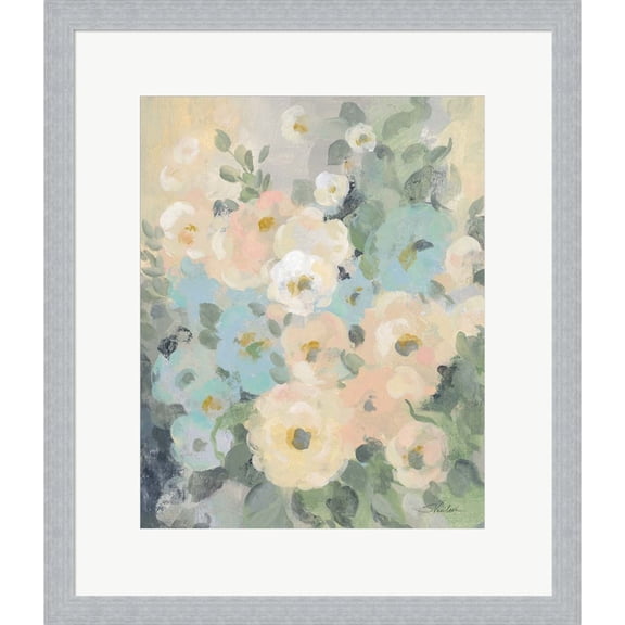 Great Art Now Cottage Blue Floral I by Silvia Vassileva, Framed Wall Art, 18.25W x 21.25H