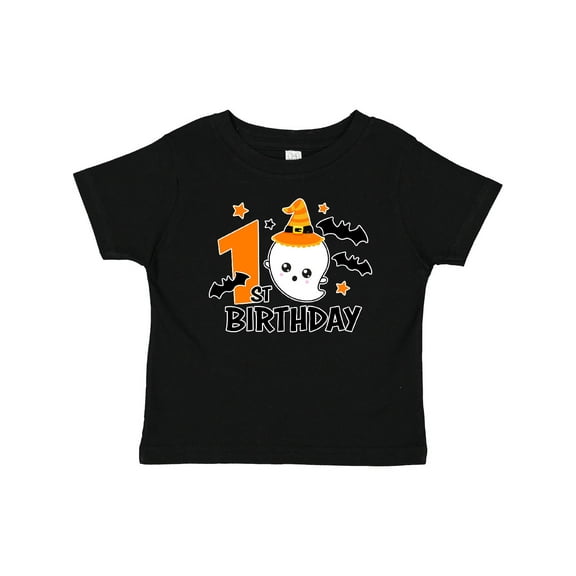 Inktastic 1st Birthday with Ghost and Bats Halloween Boys or Girls Baby T-Shirt