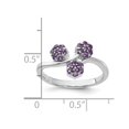 thumbnail image 4 of 1/4 Carat (ctw) Amethyst Tri-Flower Ring in Sterling Silver, 4 of 4