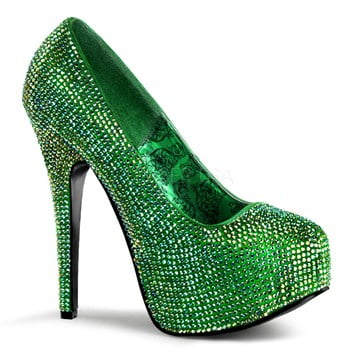

TEEZE-06R 5 3/4 Heel 1 3/4 Hidden Rhinestone Pump Shoes