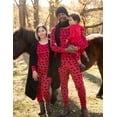 thumbnail image 2 of Leveret Womens Two Piece Cotton Pajamas Reindeer Red and Green S, 2 of 4