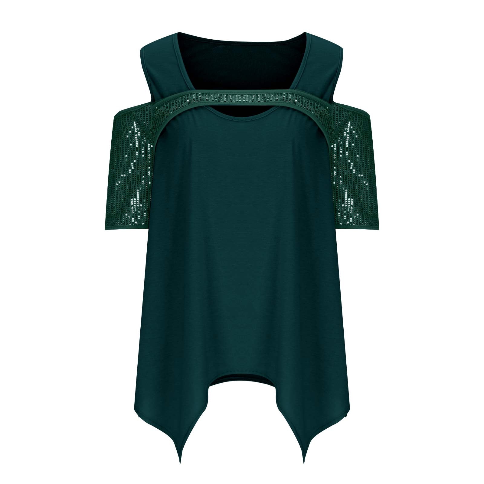 cold shoulder sparkly tops