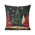 thumbnail image 2 of Green Xmas Trees Pine Rustic Farmhouse Throw Pillow Covers Beautiful Square Cushion Covers 2 Pack Decorative Throw Cushion Case for Room Home Patio Bedroom Livingroom, 2 of 7