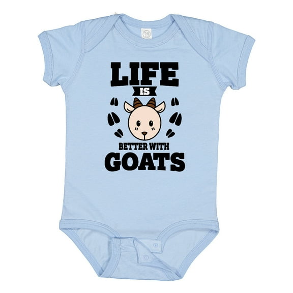 Inktastic Life is Better with Goats Boys or Girls Baby Bodysuit