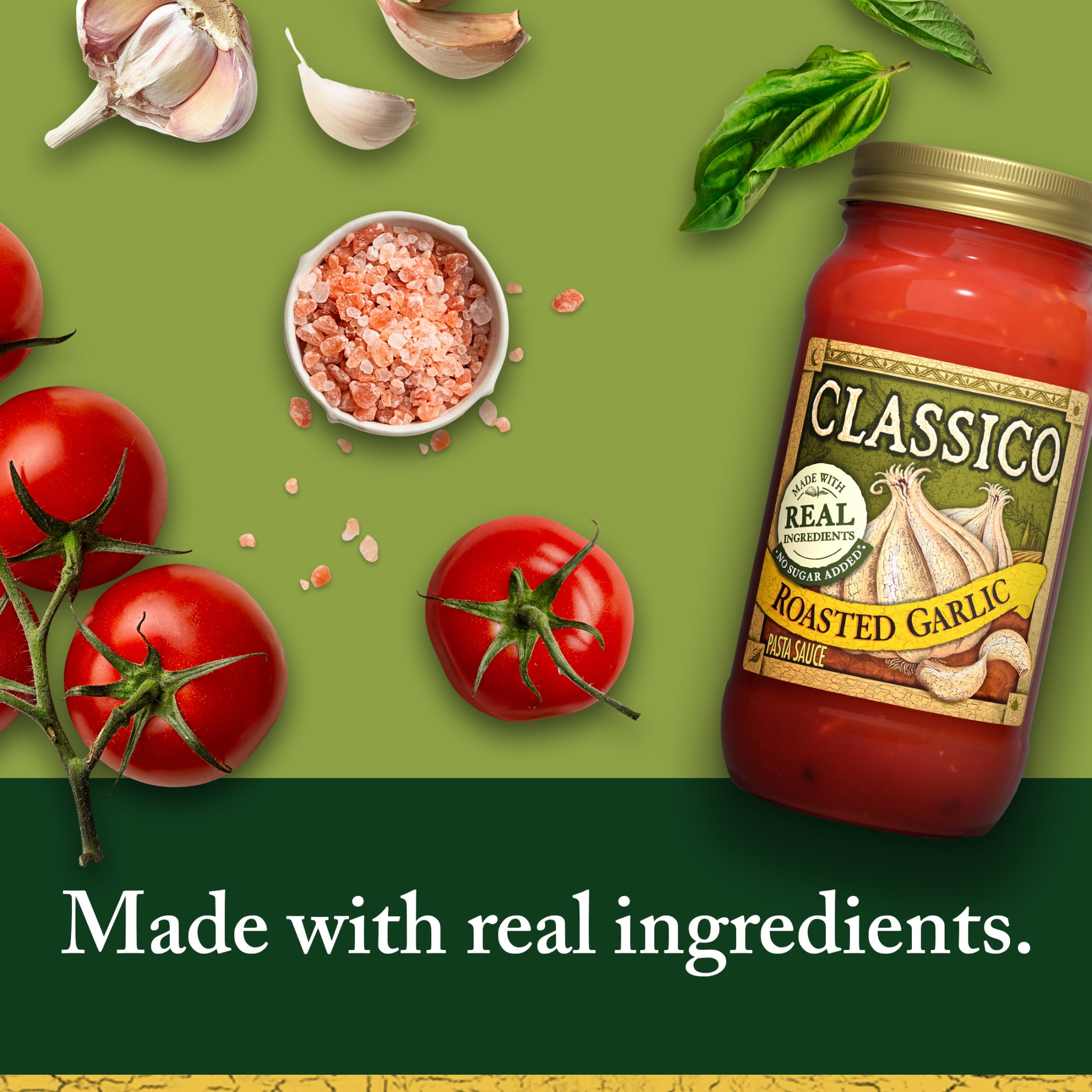 (12 pack) Classico Roasted Garlic Pasta Sauce, 24 oz Jar