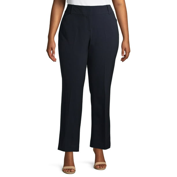 Terra & Sky Women's Plus Size Constructed Waist Bootcut Career Pants -  Walmart.com
