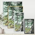 thumbnail image 4 of Pine Forest In The Early Morning Glow 12 in x 20 in Framed Painting Canvas Art Print, by Designart, 4 of 5