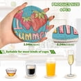 thumbnail image 3 of Strawberries Summer 6 Pcs Drink Coasters with Holder Absorbent Coasters Woven Coasters for Drinks Table Desk Protection Home Decor, 3 of 7