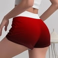thumbnail image 3 of aidice Lounge Shorts for Women Summer Button Mid Waisted Fitting Casual Gradient Color Homewear Shorts, 3 of 5
