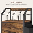 thumbnail image 4 of Small File Cabinet Rolling Filing Cabinet for Under Desk with Divider Single Non-Woven Fabric Drawer File Organizer for A/Letter Size Documents Under Desk Storage Rustic FCHR, 4 of 9