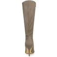 thumbnail image 2 of BLISSFUL STEP Women's Boots Faux Suede Knee High Pointy Toe Stiletto Heel Dress Boots Taupe 7.5, 2 of 7