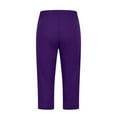 thumbnail image 4 of VISALY Yoga Pants Women, Beach Vacation Clothes for Women, Women's Casual Seaside Hot Diamond Heart Tights Yoga Cropped Pants Leggings for Women Plus Size, 1 Pack Capris for Women, B - Purple 11, S, 4 of 6