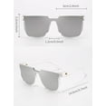 thumbnail image 5 of Silver Square Oversized One-Piece Lens Sunglasses for Men, 5 of 6