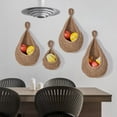 thumbnail image 4 of 3Pcs Handmade Woven Fruit Net Bird‘s Nest Stylish Fine Workmanship Long Lasting Net Bag Spacious Storage Solution Light Grey One Size, 4 of 13