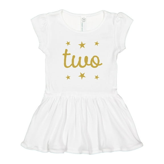 Inktastic 2nd Birthday Gold Two Girls Toddler Dress