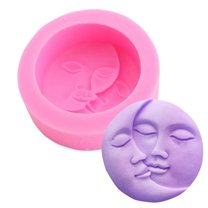 Moon&Sun Face Candle Silicone Mold DIY Handmade Soap Candle Jewelry Craft Candle Mold Candle Making Supplies Craft Gift