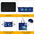 thumbnail image 4 of Blue Butterfly Gold Flowers Night Sky Waterproof Picnic Blanket with Foldable Zipper, Suitable for Outdoor Use, Suitable for Travel, Camping, Beaches, Parks, Grasslands, Picnic Blanket Accessories, 4 of 8