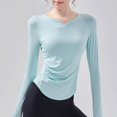 thumbnail image 2 of Camisetas de Yoga de verano para mujer, Top corto deportivo para correr, camisetas de entrenamiento, ropa deportiva de manga corta para Fitness de secado rápido, 2 of 5