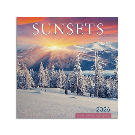 DaySpring Monthly Calendar (12"x12") Sunsets 12 Month Jan 2026-Dec 2026
