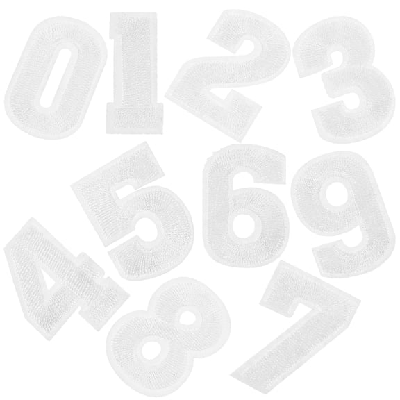 Nicehomfit DIY White Twill Iron on Numbers for Clothing Decorative Patches