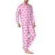 thumbnail image 2 of Fotbe Pink bows Pijama de Hombre con Estampado de Manga Larga, Conjunto de 2 Piezas, Ropa de Dormir Suave y Cómoda con Bolsillos-XX-Large, 2 of 7