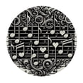 thumbnail image 2 of PIKWEEK  Round Fitted Tablecloth Musical Note Round Table Cloth with Elastic Edged Love Heart Waterproof Wipeable Table Cover, 2 of 7