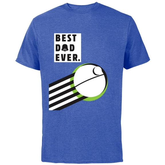 Star Wars Darth Vader Death Star Best Dad Ever - Short Sleeve Cotton T-Shirt for Adults - Customized-Royal Heather