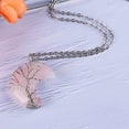 thumbnail image 4 of Collar de luna creciente del árbol de la vida, colgante de piedras preciosas naturales con envoltura de alambre de cobre C, 4 of 5