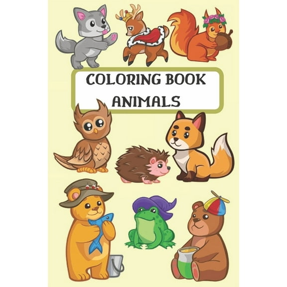 Coloring Book Animals : Children activity book for kids ages 2-10, boys and girls, easy coloring book (Paperback)