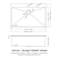thumbnail image 2 of 33×22 Inches Gunmetal Black 16-Gauge Stainless Steel Kitchen Drop in Single-Basin Top-Mounted Sink Basin, 2 of 8
