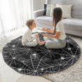 thumbnail image 3 of Halloween Spider Webs with Spiders Round Blanket,Comfortable Soft Flannel Throw Blanket,All Season,Warm Lightweight Blankets for Sofa Bed Couch Living Room Chair 47"x47", 3 of 5