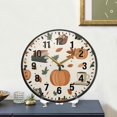 thumbnail image 4 of Yayeee Wall Clock Battery Operated 11.9" Silent Non-Ticking for Living Room, Beige Fall Leaves, 4 of 8