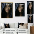 thumbnail image 4 of Designart "Woman'S Elegance In Indigo Incantations I" Fashion Woman Canvas Prints, 4 of 7