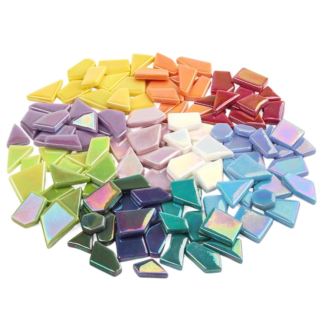 Mosaicos de vidrio Youway Style 200 g iridiscentes para DIY