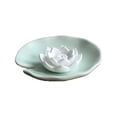 thumbnail image 2 of Soporte de cerámica para incienso y cenizas | Bandeja para incienso con forma de loto | Quemador de aromaterapia artesanal para la decoración del hogar y la relajación, 2 of 7