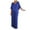 Blue, variant on Women Festive 2 Piece Pants Suit - Shirt & High Waist Pants, Polyester, Elegant Evening/Party Wear, Plus Size, Mother of Bride Outfit, S-XXXL