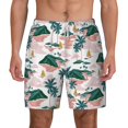 thumbnail image 2 of Goofa Hawaii Palms Printed Men's Swim Trunks Board Shorts Quick Dry Mens Swimming Trunks with Compression Liner,Breathable Fit Hawaii Beach Shorts-Medium, 2 of 9