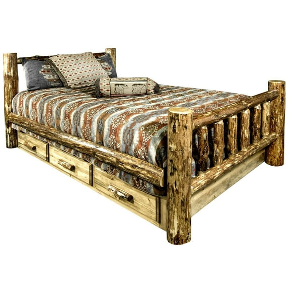 Glacier Country Collection Queen Bed w/ Storage
