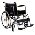 thumbnail image 1 of Silla De Ruedas Descansapies Desmontables Respaldo Plegable Gris, 1 of 5