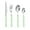 Green 5C8, variant on Ke1Clo Stainless Steel Tableware Set under $5! 4-Piece Spoon Fork Knife Set for Dessert Salad Steak Eating Kitchen Utensils Dishwasher Safe Rust Free