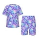 thumbnail image 1 of Balery Blue Skull Daisy Conjunto de Pijama Infantil de Manga Corta con Estampado – Ropa de Dormir de Algodón Suave-X-Large, 1 of 6
