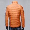 thumbnail image 4 of JTieacloth Warm Winter Coats Men Autumn Winter Cotton Stand Zipper Warm Winter Thick Coat Jacket Orange, 4 of 6