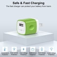 thumbnail image 5 of Android Charger Cable,Micro USB Cable 2 Pack 6FT USB A to Micro Cable with 2-Pack USB Wall Charger, KIGPOZI Fast Charging USB Plug Compatible with Samsung Galaxy S7 S6 J8 J7 Note 5,Kindle, LG (Green), 5 of 7