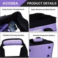 thumbnail image 4 of Bolsa para herramientas ACOSEA, color morado, boca ancha de 13 pulgadas con 12 bolsillos, 4 of 7