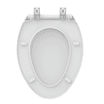 thumbnail image 6 of Mainstays Plastic Elongated Toilet Seat  in Daisy White, 6 of 10