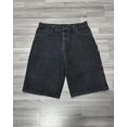 thumbnail image 3 of Pantalones cortos de mezclilla holgados con estampado de alas góticas para hombre, pantalones cortos de mezclilla con patrón de gran tamaño, moda popular de calle alta, verano de los años 2000, y2k, 3 of 5